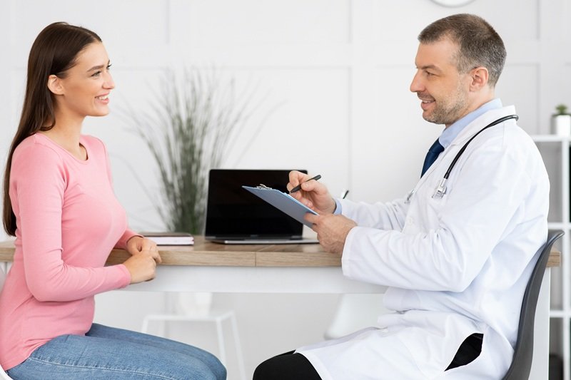 Consulta médica ginecológica